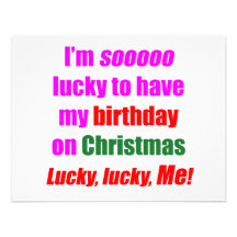 Born On Christmas Personalized Invite