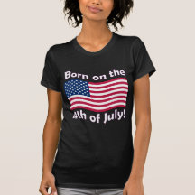 Born on the 4th of July Ladies Sheer V-Neck shirt
