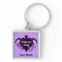 Born to Bead keychain (purple)