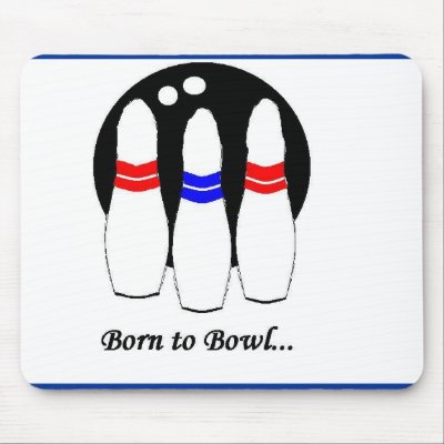 born to bowl mouse pad by joke_creator