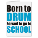 born to drum grußkarte