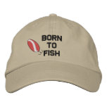 Born To Fish Embroidered Hat embroidered hats