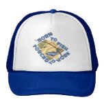 BORN TO FISH FORCED TO WORK MESH HATS