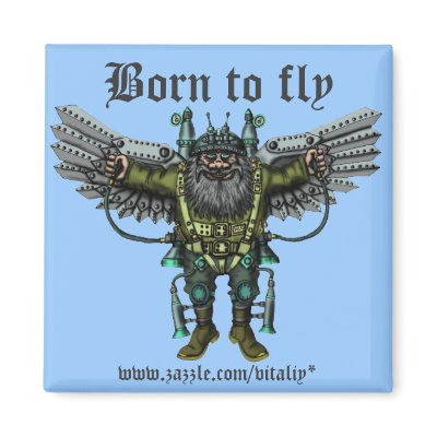 Born to fly funny magnet by vitaliy