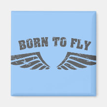 Born To Fly Wings Fridge Magnet