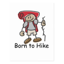 Born to Hike gifts. Postcard