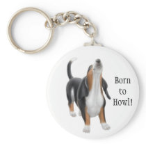 Born to Howl Hound Keychain