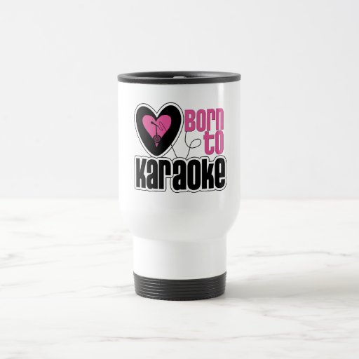 Born to Karaoke Heart Mug
