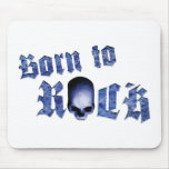 Born to Rock Skull B Mousepads