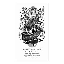 Born To Sing Business Cards 2
