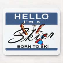 Born To Ski Mouse Pad