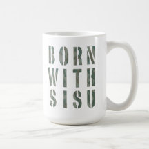 Born With Sisu Camo 1 Mugs