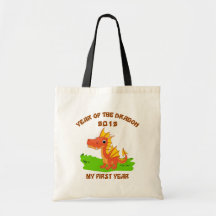 Born Year of The Dragon 2012 Baby Gift Tote Bags