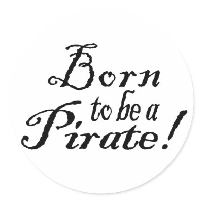 BornToBeAPirate,Sticker by Imaginechest