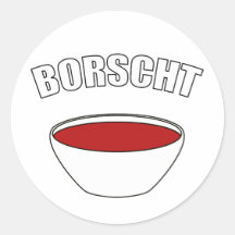 Borscht Round Sticker