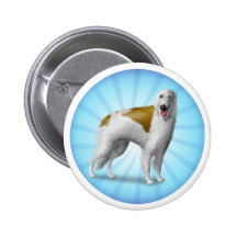 Borzoi cartoon buttons