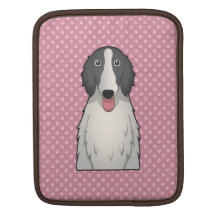 Borzoi Cartoon Paws iPad Sleeve