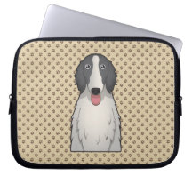 Borzoi Cartoon Portrait Laptop Sleeves