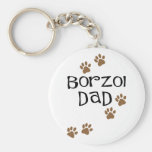 Borzoi Dad Keychain