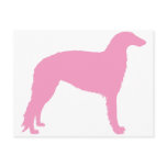 Borzoi Dog (pink) Postcards