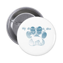 Borzoi Grandchildren Button