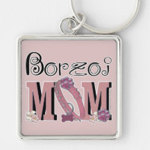 Borzoi MOM Keychain