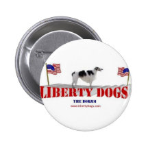 Borzoi Pinback Buttons