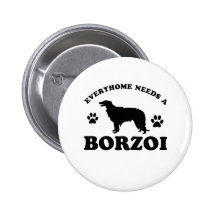 Borzoi vector designs buttons