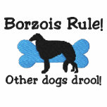 Borzois Rule Embroidered T-Shirt