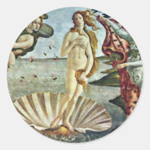 Bosanski: Roä'Enje Venere.,  By Sandro Botticelli Round Sticker