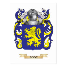 Bosc Coat of Arms (Family Crest) Postcard