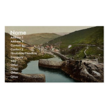 Boscastle, harbour looking west, Cornwall, England Business Card Template