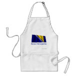 Bosnia and Herzegovina Waving Flag Name in Bosnian Aprons