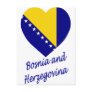 Bosnia & Herzegovina Flag Heart Postcard