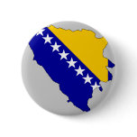 Bosnia Herzegovina flag map Button