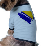 Bosnia Herzegovina Flag Map full size Doggie T-shirt