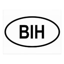 Bosnia & Herzegovina Int'l Vehicle Reg. Code Post Card