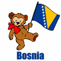 Bosnia Teddy Bear Acrylic Cut Outs
