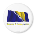 Bosnien & Herzegowina Fliegende Flagge mit Namen