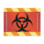 Boss Biohazard Warning Labels Post Cards