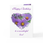 Boss Birthday Purple Fall Asters Wildflower cards