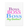 Boss Boss Boss Any Questions Colour