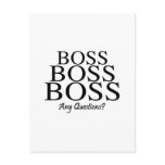 Boss Boss Boss, Any Questions? postcards