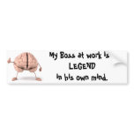 Boss is a Legend Bumper Sticker