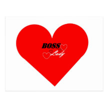 Boss Lady Heart Postcard