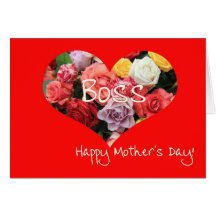 Boss Mother's Day rose card