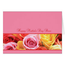 Boss Mother's Day rose card