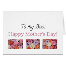 Boss Mother's Day rose card