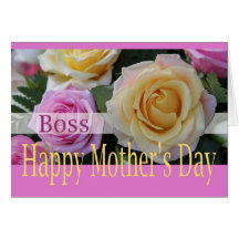Boss Mother's Day rose card