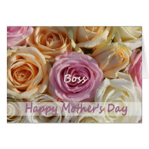 Boss Mother's Day rose card